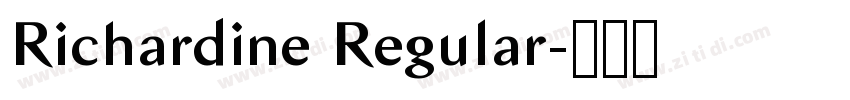 Richardine Regular字体转换